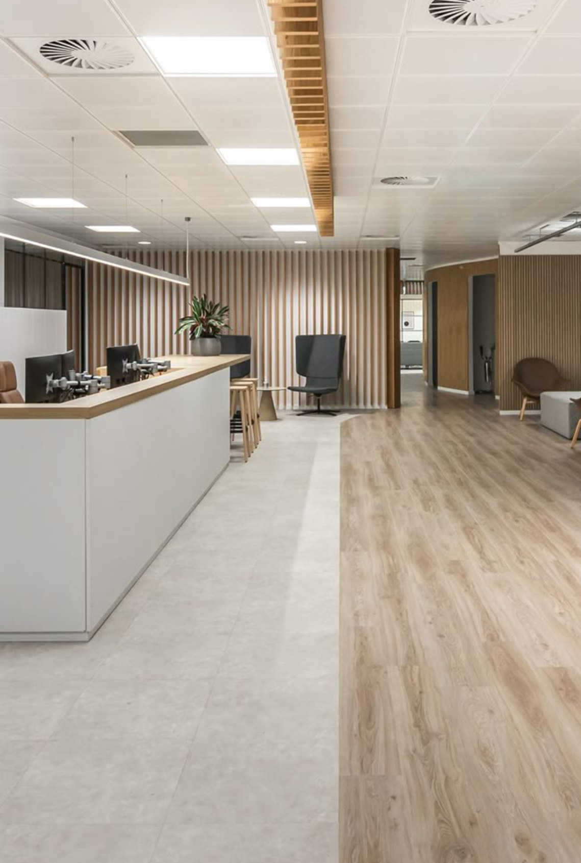 Commercial space with durable and stylish tiles